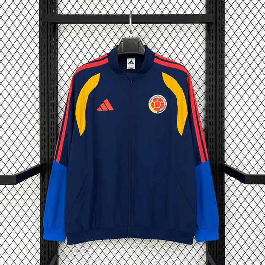 Chaqueta cortavientos azul oscuro Colombia 2026 (tallas S-XXL)