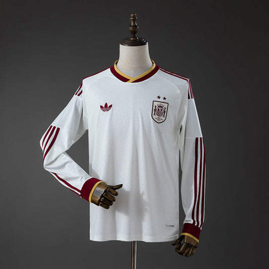 Camiseta manga larga dos estrellas España Visitante Mundial 2026 (tallas S - 2XL)