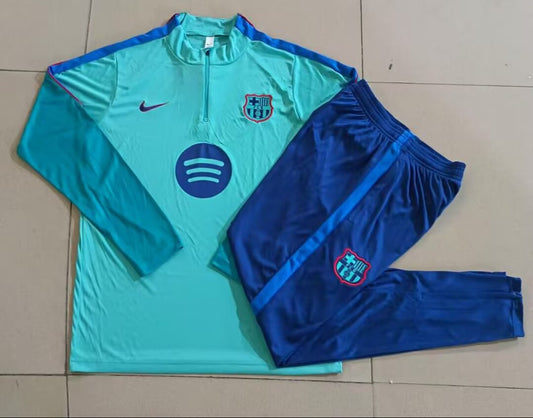 Chandal de entrenamiento Barcelona verde claro 26-27 (tallas adultos y niños)