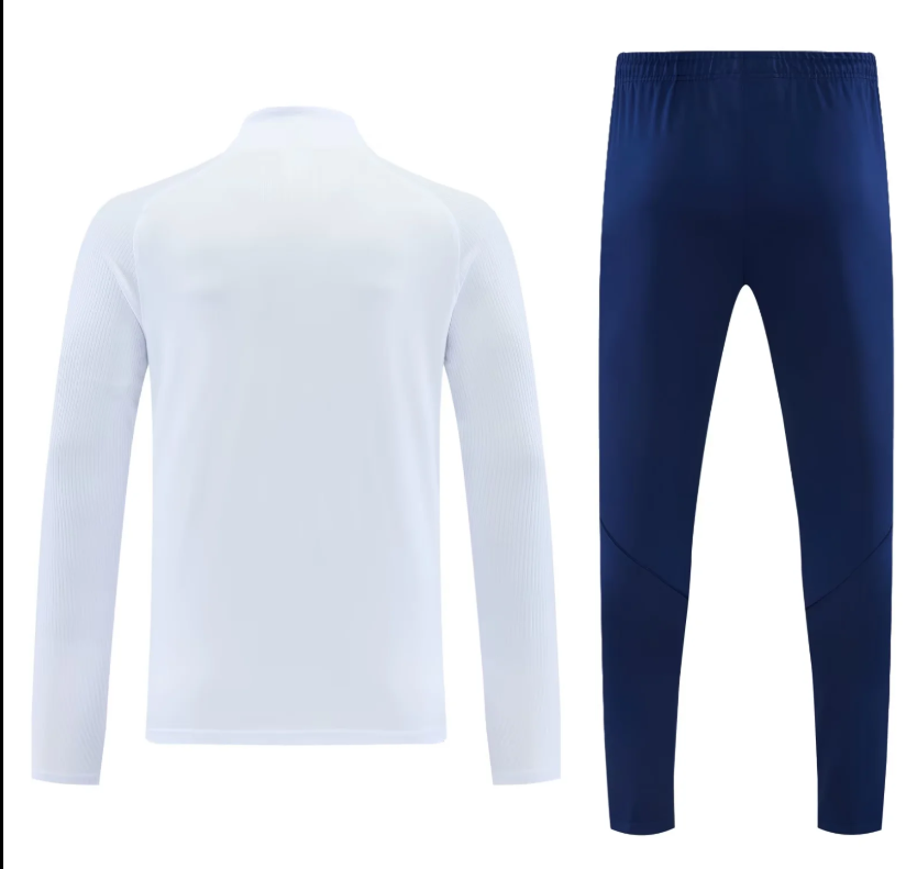 Chandal de entrenamiento blanco con detalles azules (tallas S-XXL)
