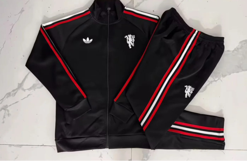 Chandal Manchester United 2026 negro originals (tallas adultos y niños)