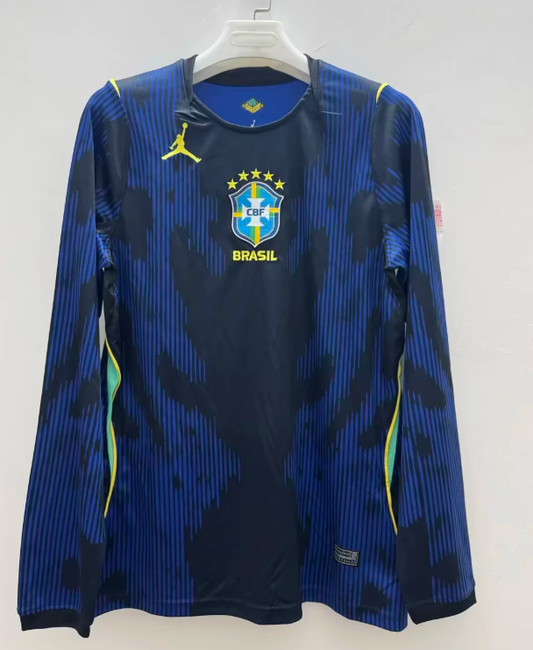 Camiseta manga larga Brasil Mundial 2026 visitante (solo tallas S-4XL)
