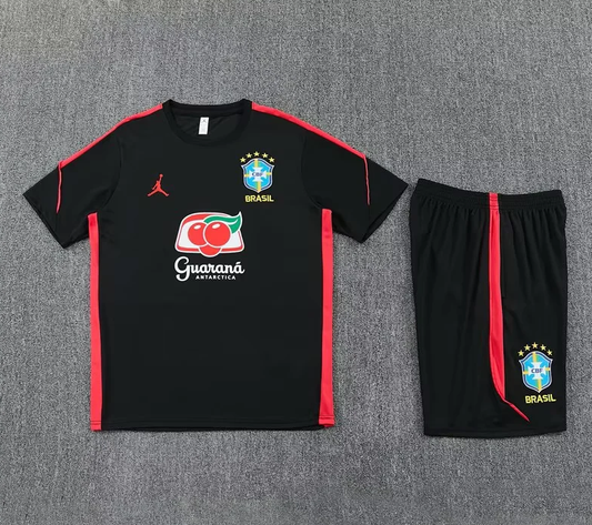 Conjunto de entrenamiento Brasil 2026 negro (tallas adultos y niños)