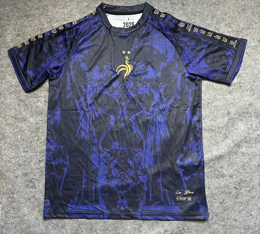 Camiseta de entrenamiento Francia 2026 azul oscuro (tallas S-4XL)