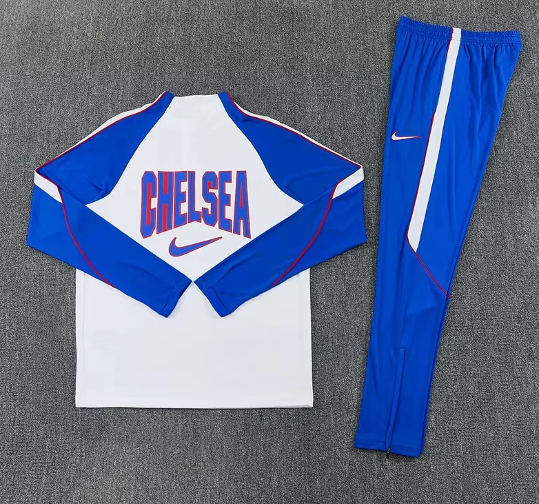 Chandal de entrenamiento Chelsea 26/27 blanco con azul (tallas adultos y niños) (Copia)