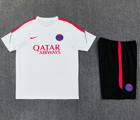 Conjunto de entrenamiento Paris 26/27 blanco con rojo (tallas adultos y niños)