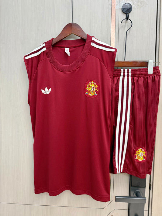 Conjunto sin mangas España Mundial 2026 rojo (tallas S-2XL)
