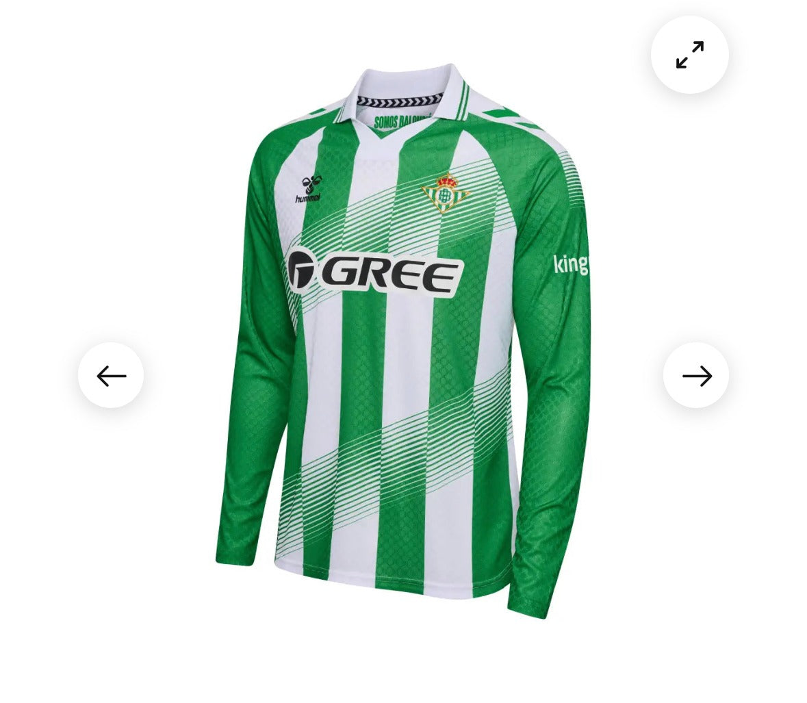 Camiseta manga larga Betis 26/27 Local (tallas S-2XL)