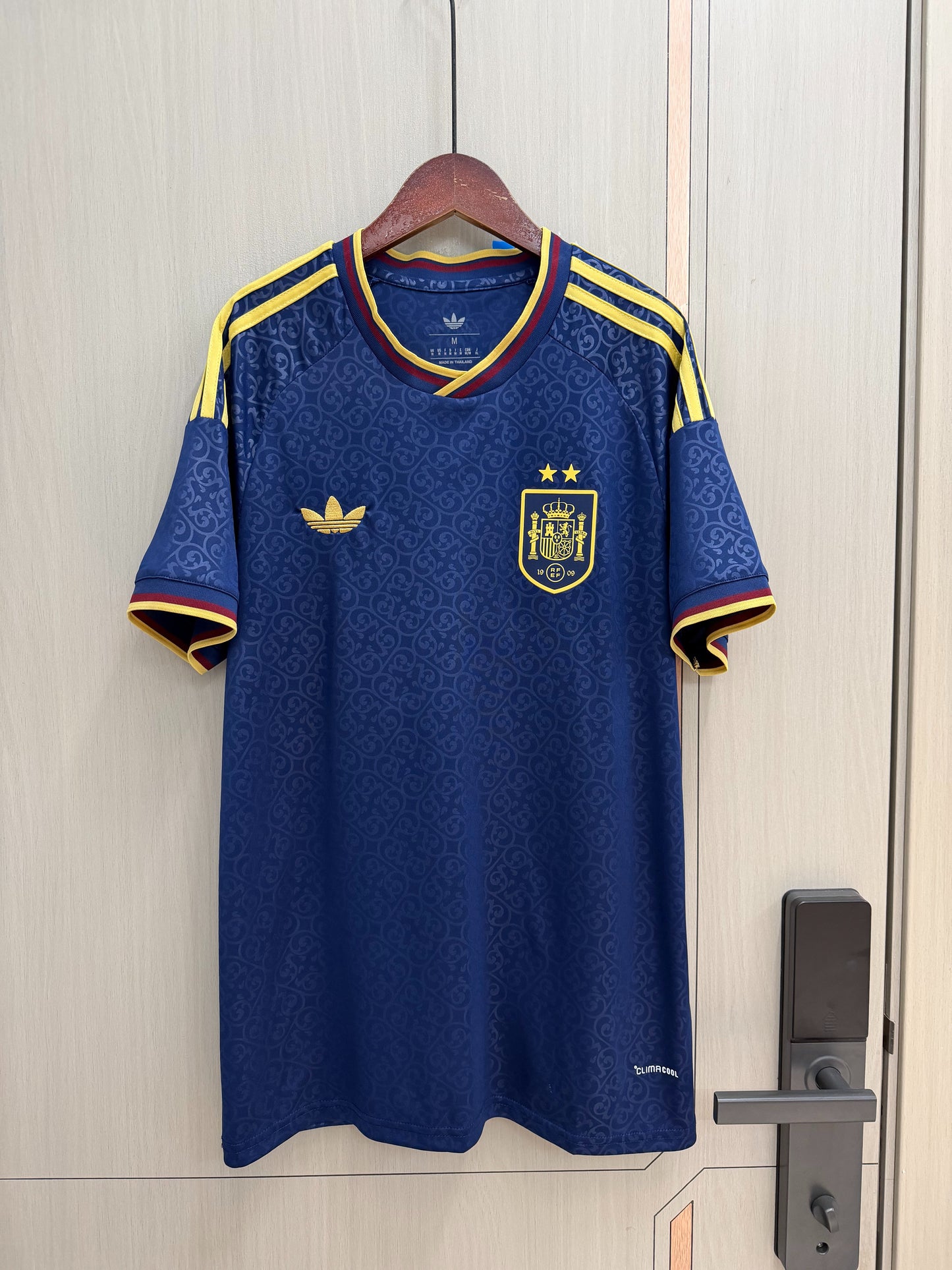 Camiseta España dos estrellas Mundial 2026 azul (solo versión fans) (tallas S-4XL)