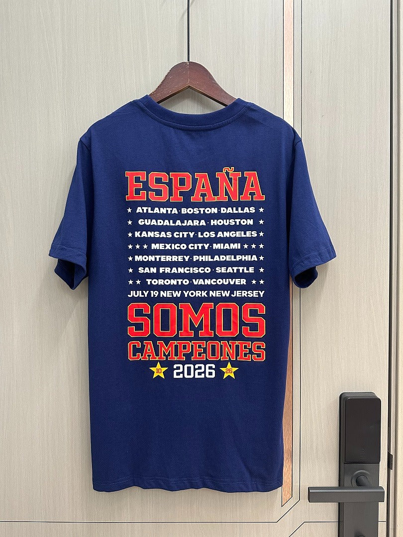 Camiseta algodon especiales campeones del mundo España (diferente modelos, solo tallas adultos)