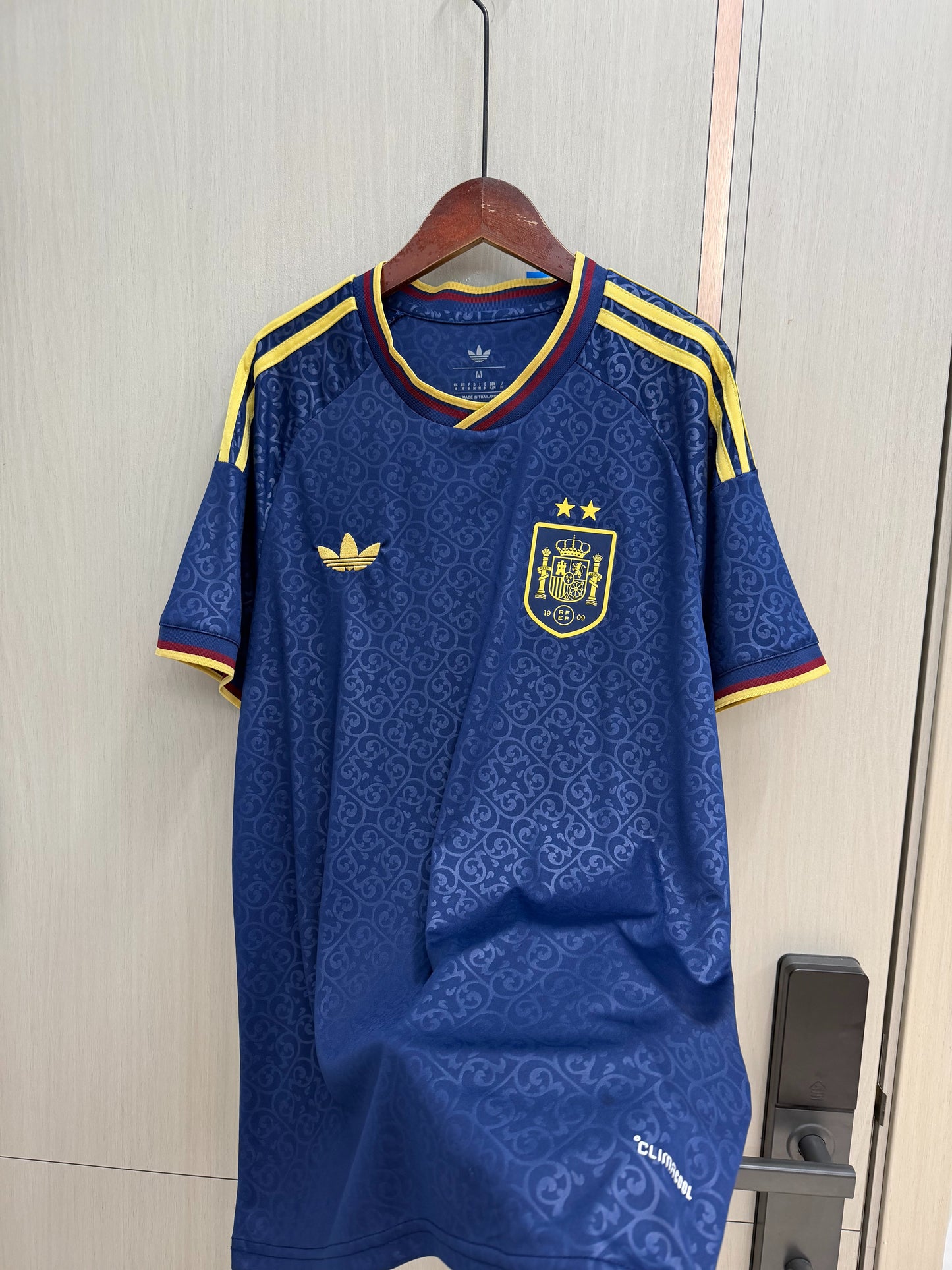 Camiseta España dos estrellas Mundial 2026 azul (solo versión fans) (tallas S-4XL)