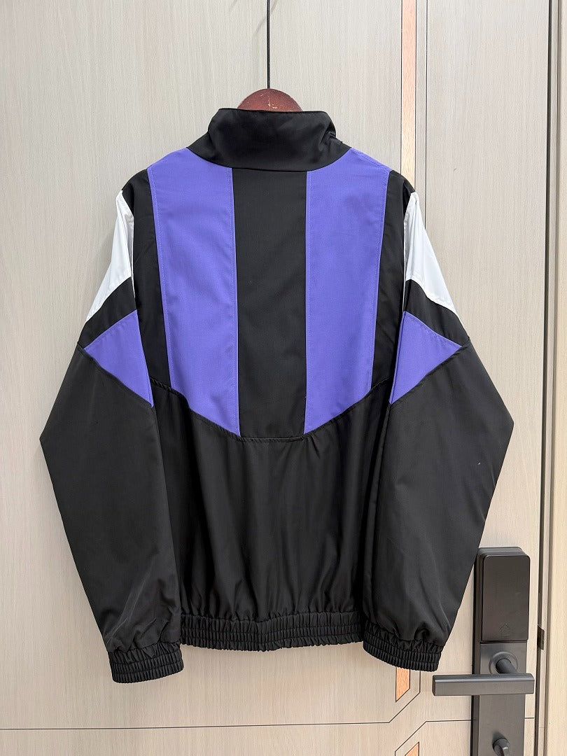 Chaqueta cortavientos Reak Madrid 26-27 negra con morado y blanco (tallas S-3XL)