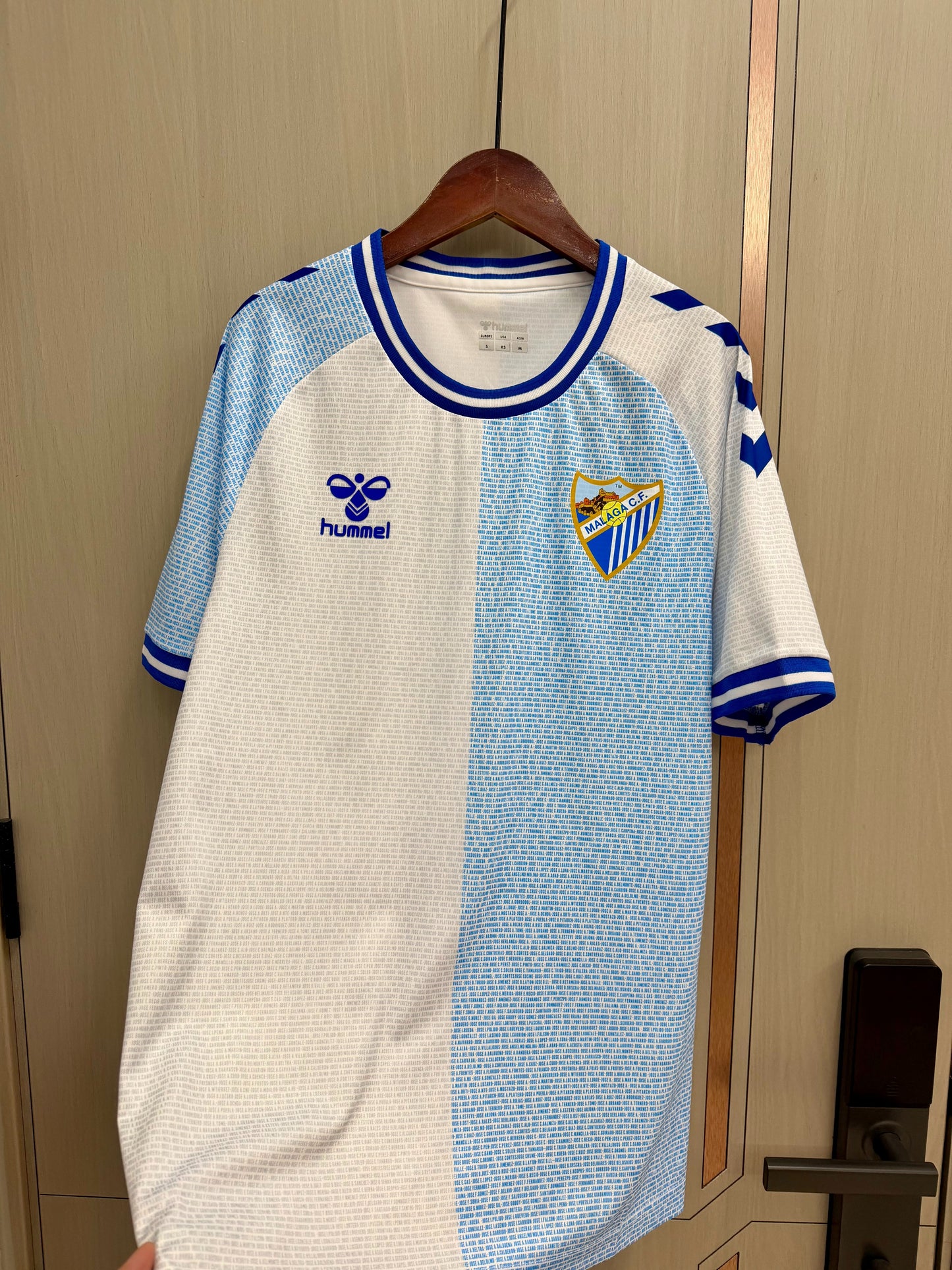Camiseta de Malaga 26/27 azul blanco (tallas S-4XL)