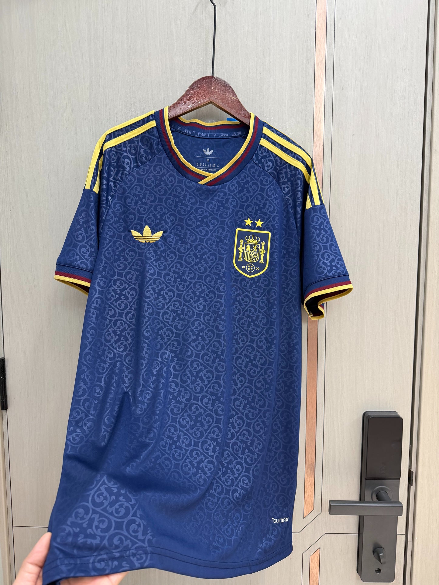 Camiseta España dos estrellas Mundial 2026 azul (solo versión fans) (tallas S-4XL)