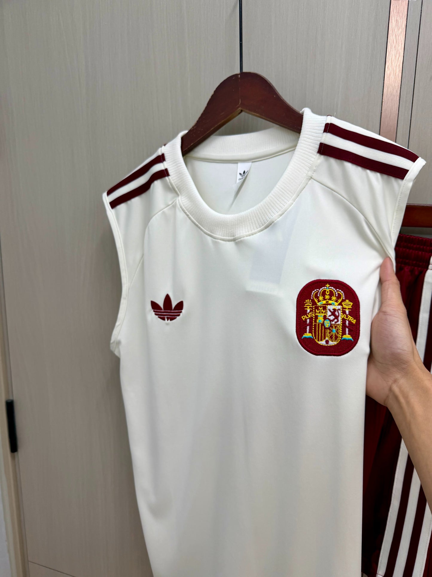 Conjunto sin mangas España Mundial 2026 blanco  (tallas S-2XL)