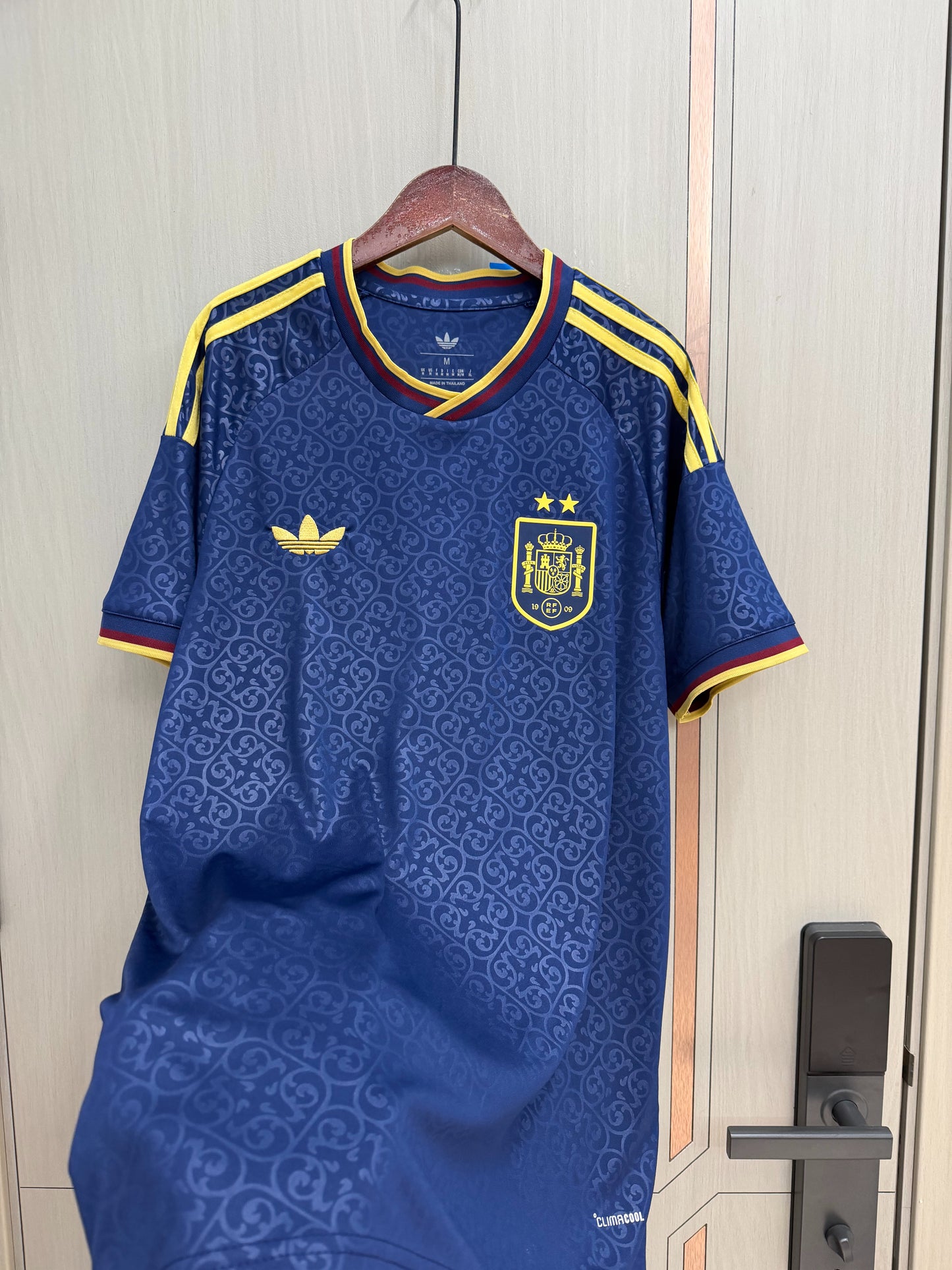 Camiseta España dos estrellas Mundial 2026 azul (solo versión fans) (tallas S-4XL)