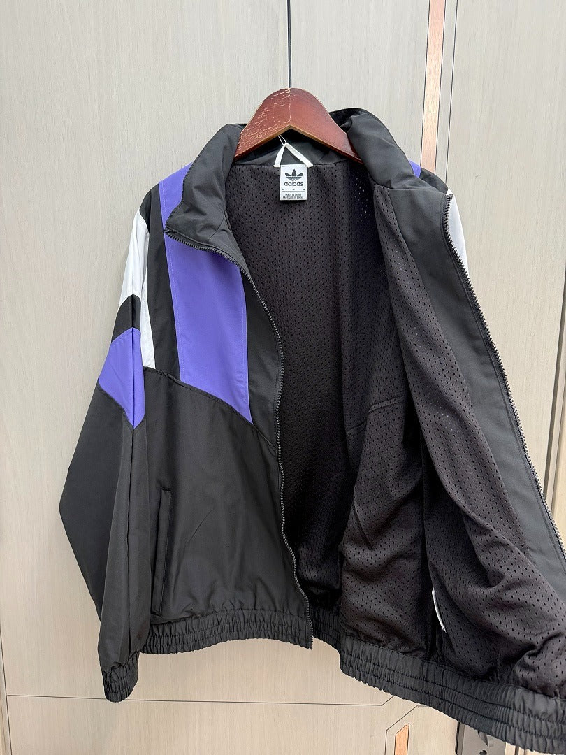 Chaqueta cortavientos Reak Madrid 26-27 negra con morado y blanco (tallas S-3XL)