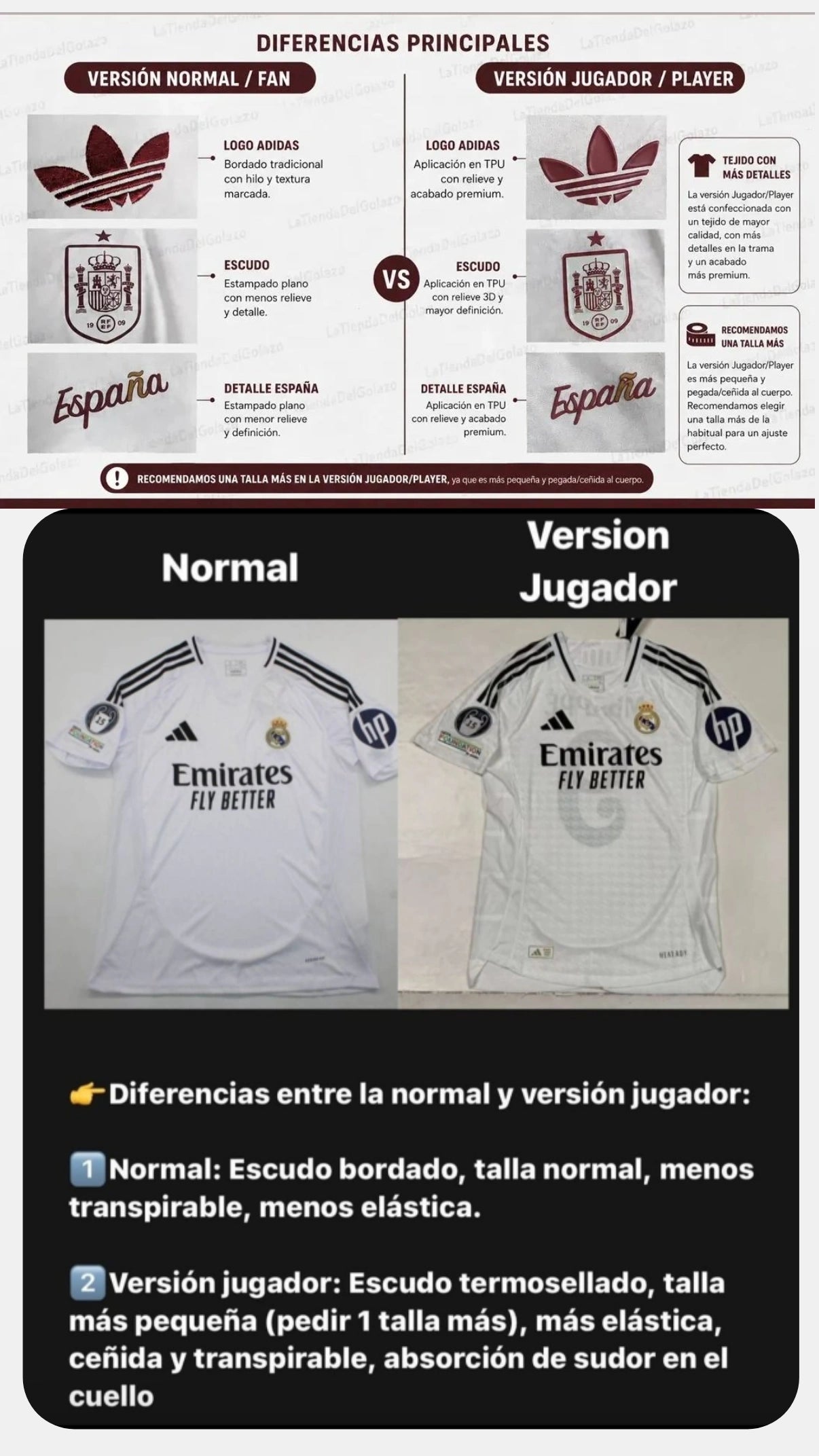 Camiseta España Visitante Mundial 2026 (tallas S - 4XL)