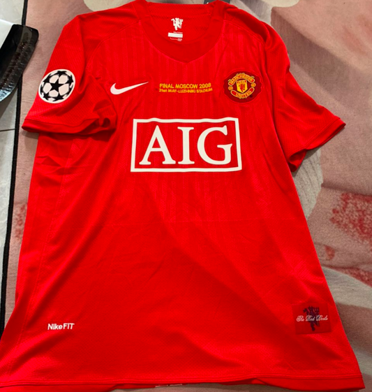 Camiseta Manchester United Local 2007-08 Final Champions
