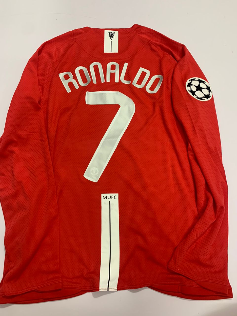 Camiseta Manga larga Manchester United 2007-08 Final Champions