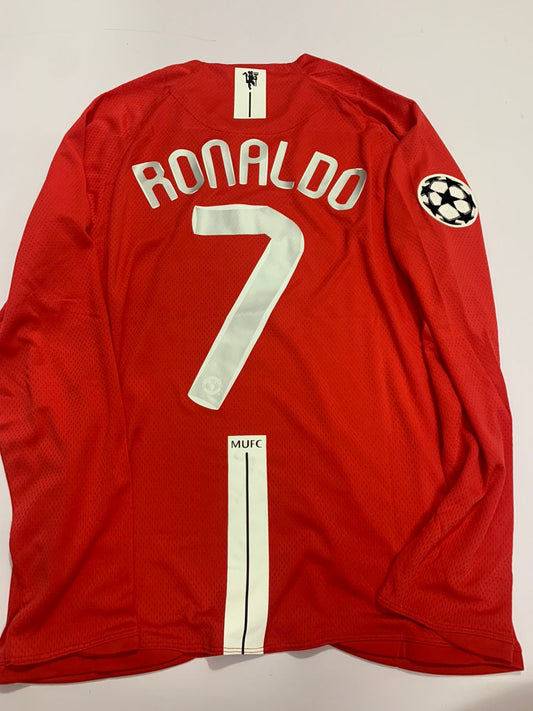 Camiseta Manga larga Manchester United 2007-08 Final Champions