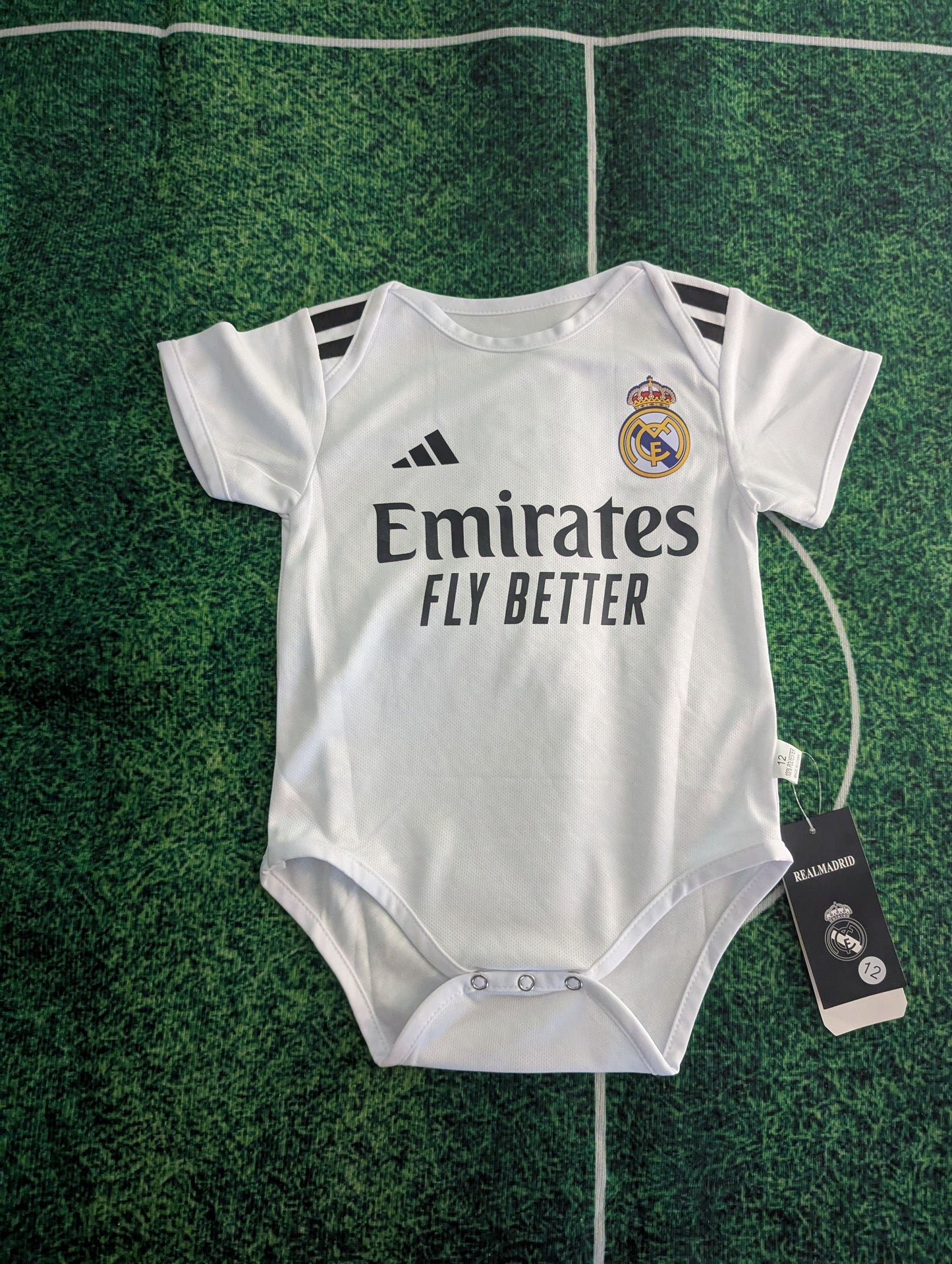Body Real Madrid Blanco  (6 meses -12 meses y 1-2 años)