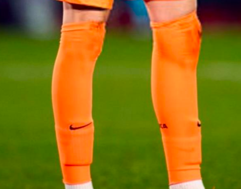Medias Barcelona portero naranja (tallas 32-37 y 39-44)