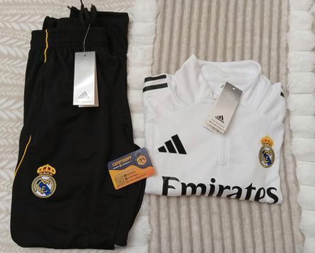 Chandal Real Madrid Blanco/Negro (tallas adulto y nños)