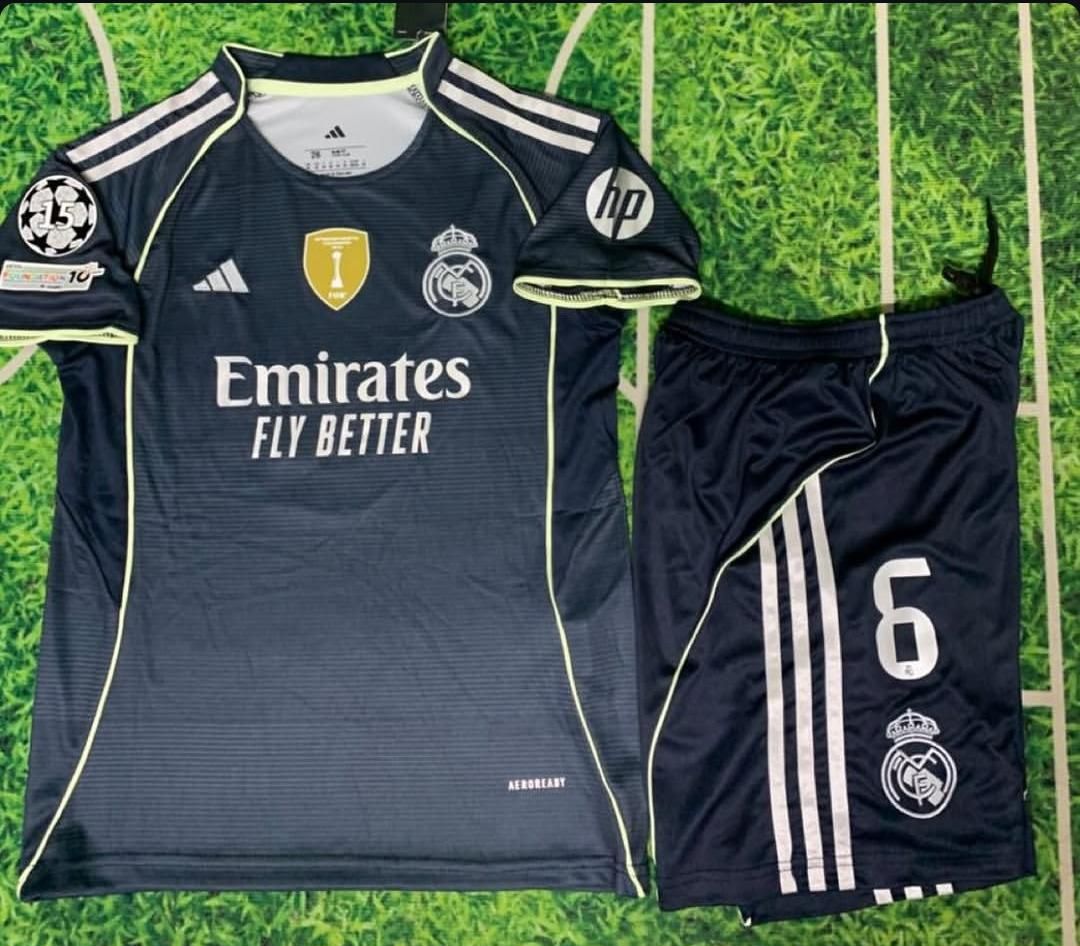 Equipacion Real Madrid 25/26 Visitante (tallas adultos y niños)